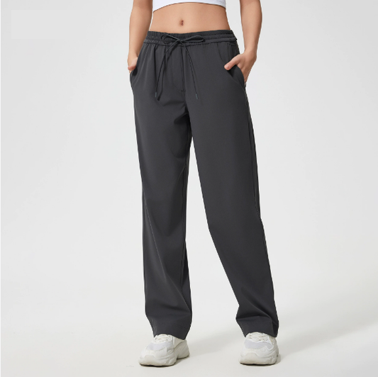 Loose Drooping Casual Pants for Women All Match Office Straight Leg Pants Quick Drying Breathable Running Workout Pants - Iyanka