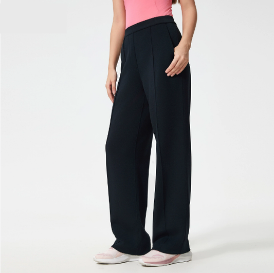 Exercise Casual Pants Women Loose Drooping Slimming Straight Pants Air Layer Nude Feel Wide Leg Pants - Iyanka