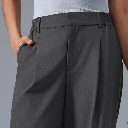High Waist Drooping Wide Leg Pants Women Casual All Matching Commuting Figure Flattering Quick Drying Breathable Straight Leg Pants - Iyanka