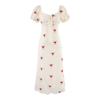 Sexy Romantic Printing A line Dress Women Holiday Slim Fit Slimming Dress