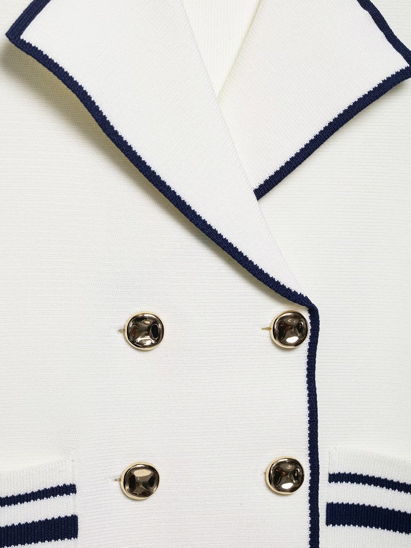 Spring Summer Double Breasted Trim Knitted Vest - Iyanka