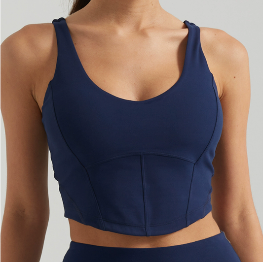 Short Slim Fit Slimming Sports Vest Women with Chest Pad Nude Feel Skin-Friendly Beauty Back Sleeveless Fitness Yoga Wear Top Women - Iyanka