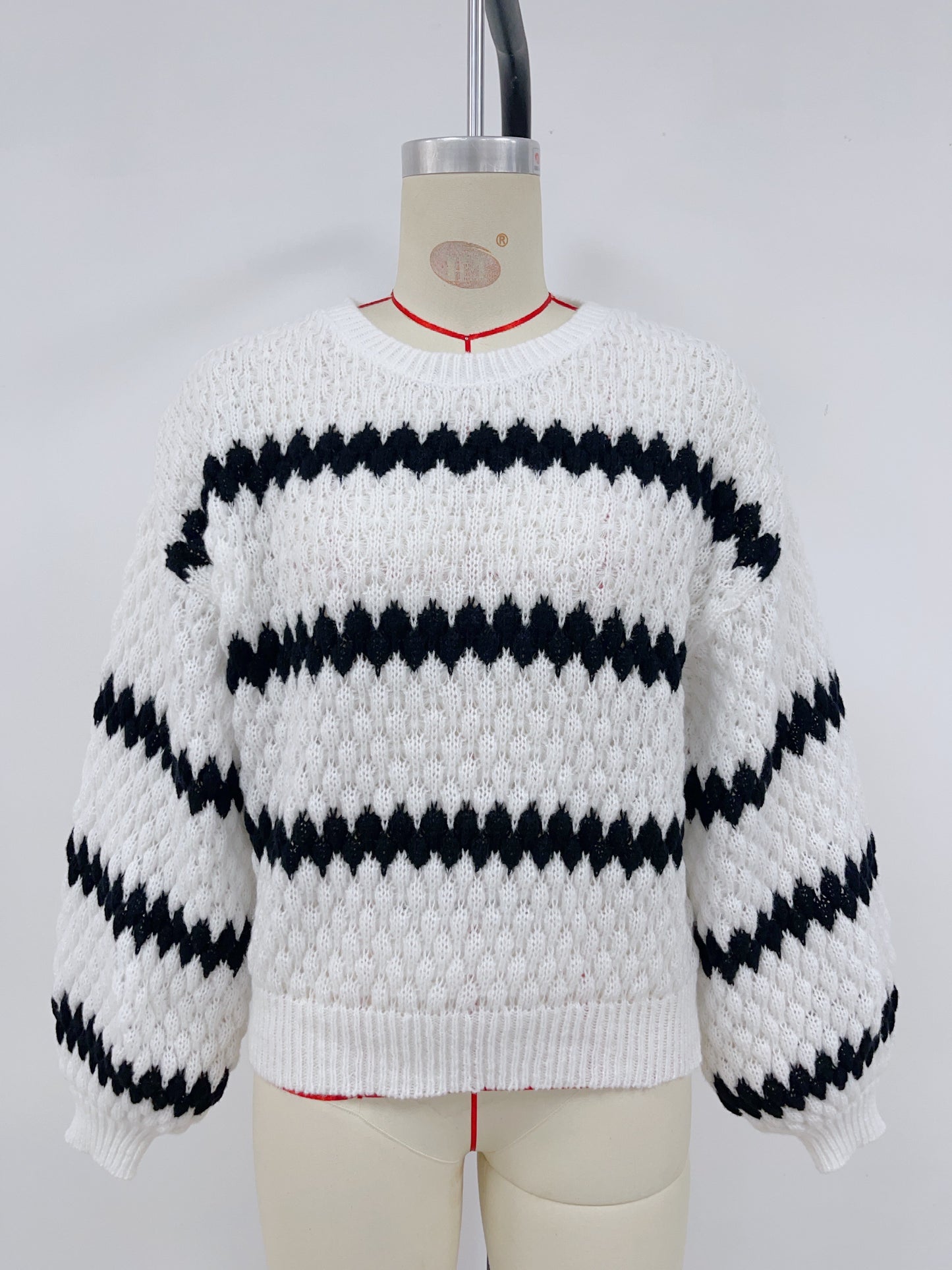 Autumn Winter Women Knitted Pullover Striped Trendy Loose Sweater - Iyanka