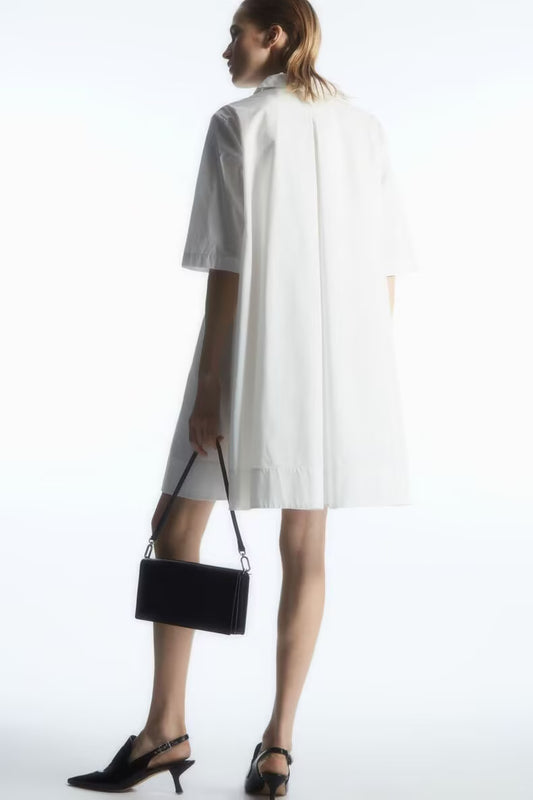 A line Mini Dress Women Summer Solid Color Loose Short Dress