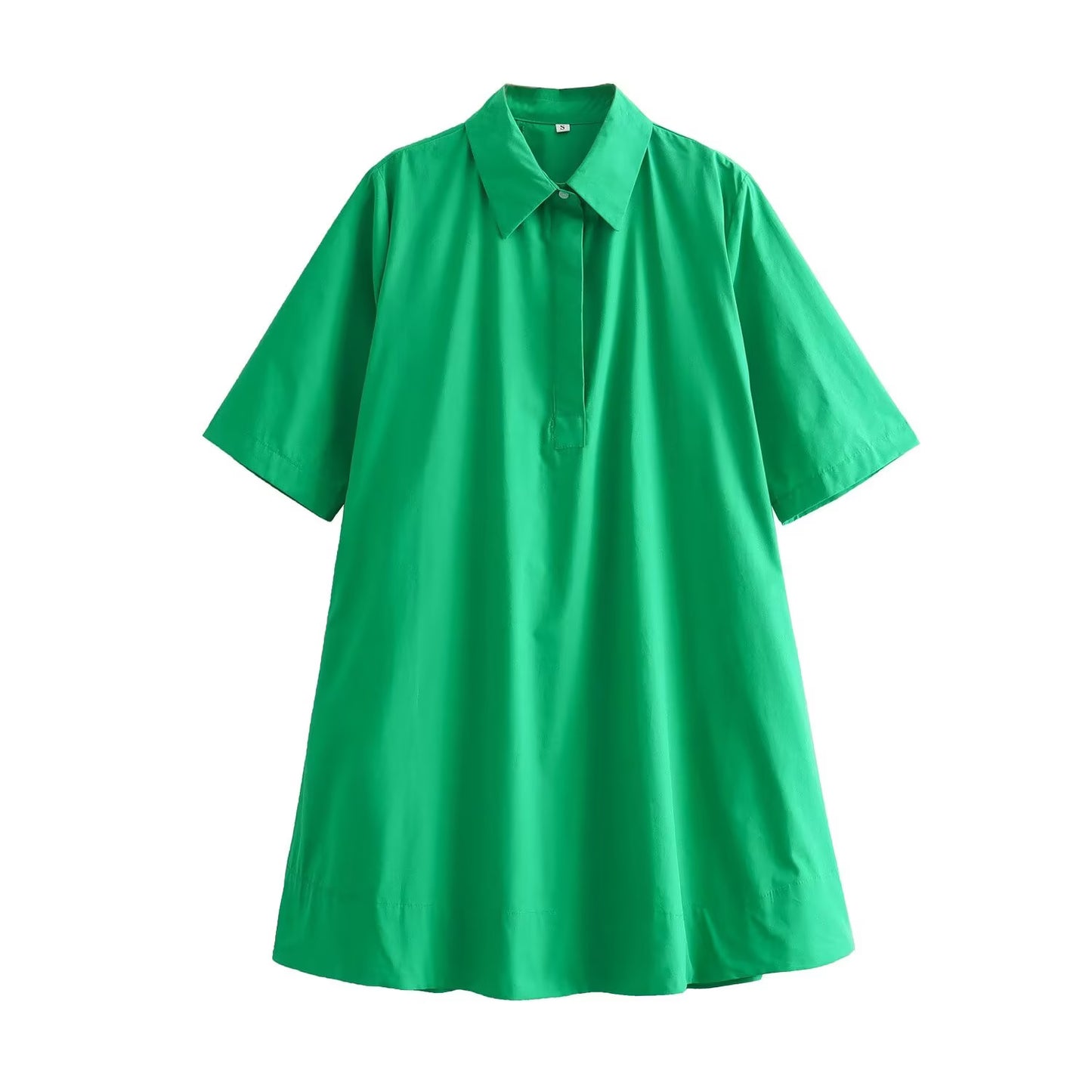 A line Mini Dress Women Summer Solid Color Loose Short Dress