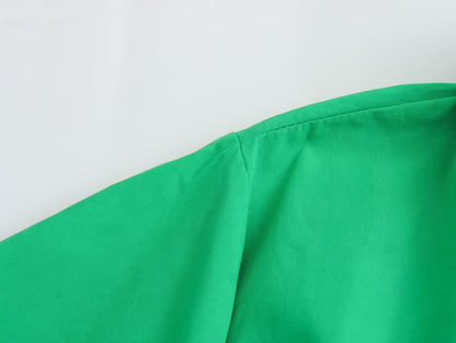 A line Mini Dress Women Summer Solid Color Loose Short Dress