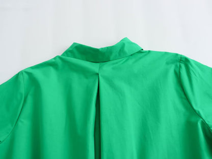 A line Mini Dress Women Summer Solid Color Loose Short Dress