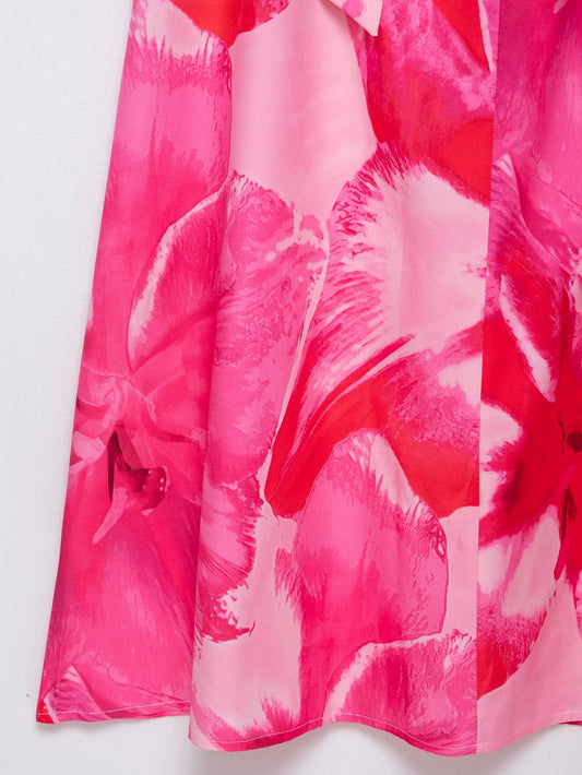 Summer Women Clothing Scarf Decoration Printed Long Sling Dress