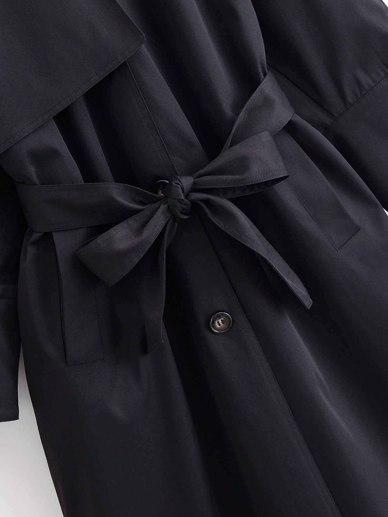 Autumn Women Overcoat Loose Solid Color Trench Coat - Iyanka