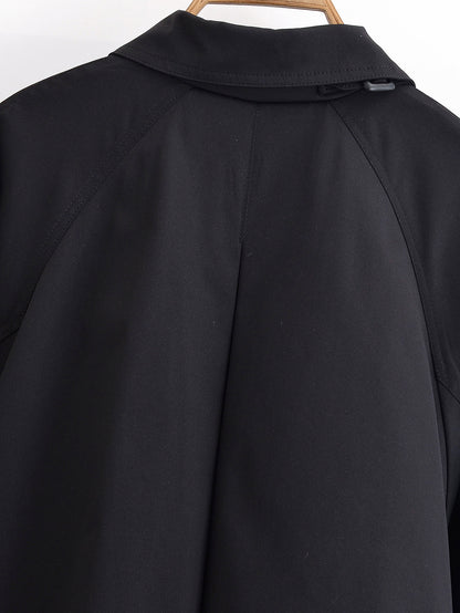 Autumn Women Overcoat Loose Solid Color Trench Coat - Iyanka