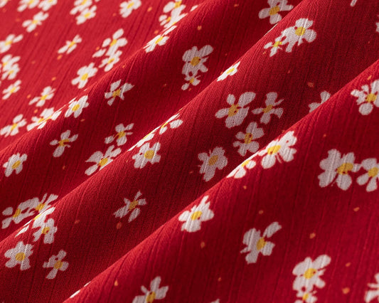 Red Small Floral Sling Dress Women Summer Tight Waist A line Slimming Backless Holiday Maxi Dress