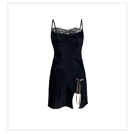 Sexy Seduction Short Slip Nightdress Passion Temptation Slit High Grade Nightdress - Iyanka