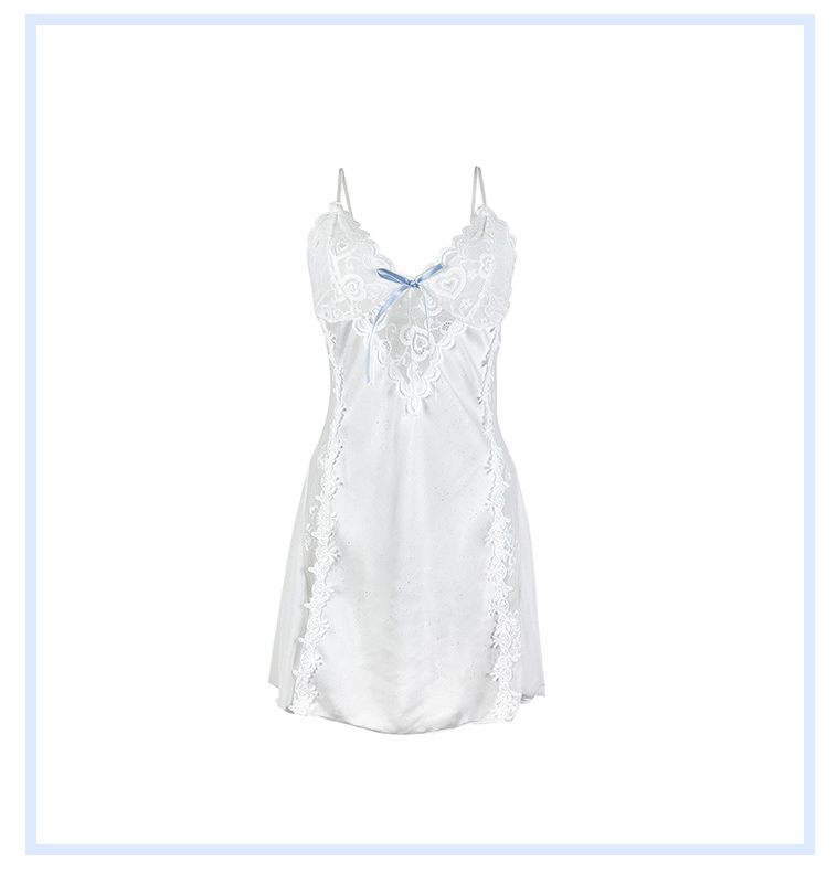Artificial Silk Sexy Wind Ice Feeling Comfortable Slip Nightdress Summer Beautiful Princess Sexy Private Pajamas Temptation - Iyanka