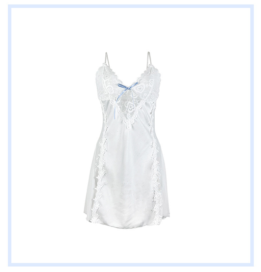 Artificial Silk Sexy Wind Ice Feeling Comfortable Slip Nightdress Summer Beautiful Princess Sexy Private Pajamas Temptation - Iyanka