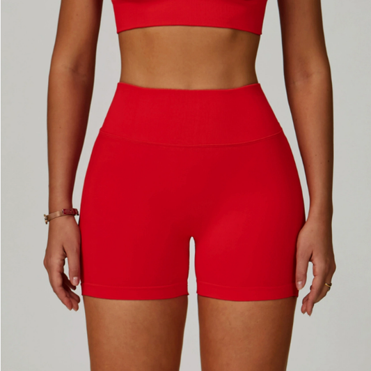 Seamless Knitted Tight Yoga Shorts Women V Shaped Waist Outer Wear Running Sports Quick Drying Fitness Pants - Iyanka