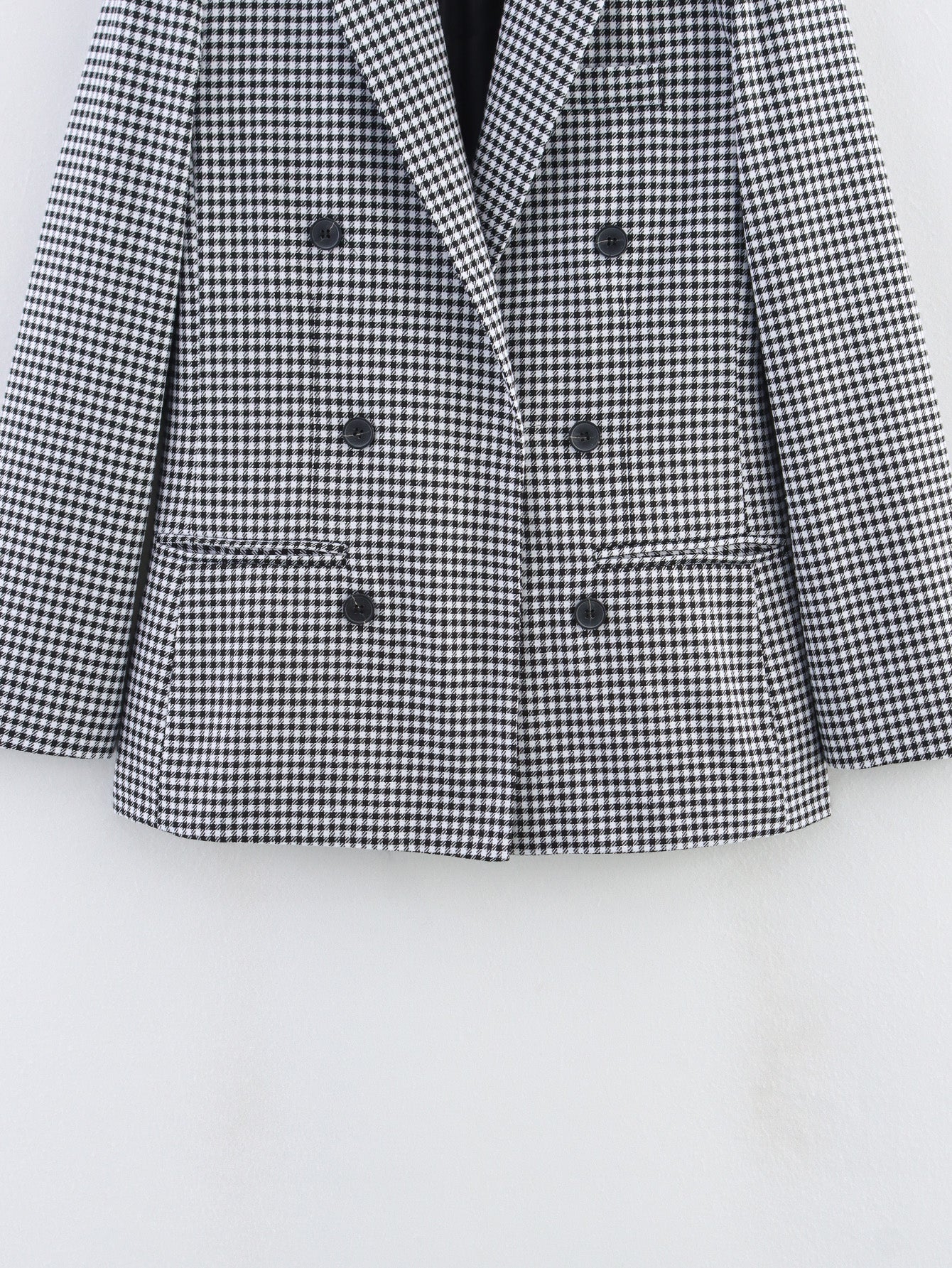 Women Autumn Plaid Double Breasted Coat Personalized Blazers - Iyanka