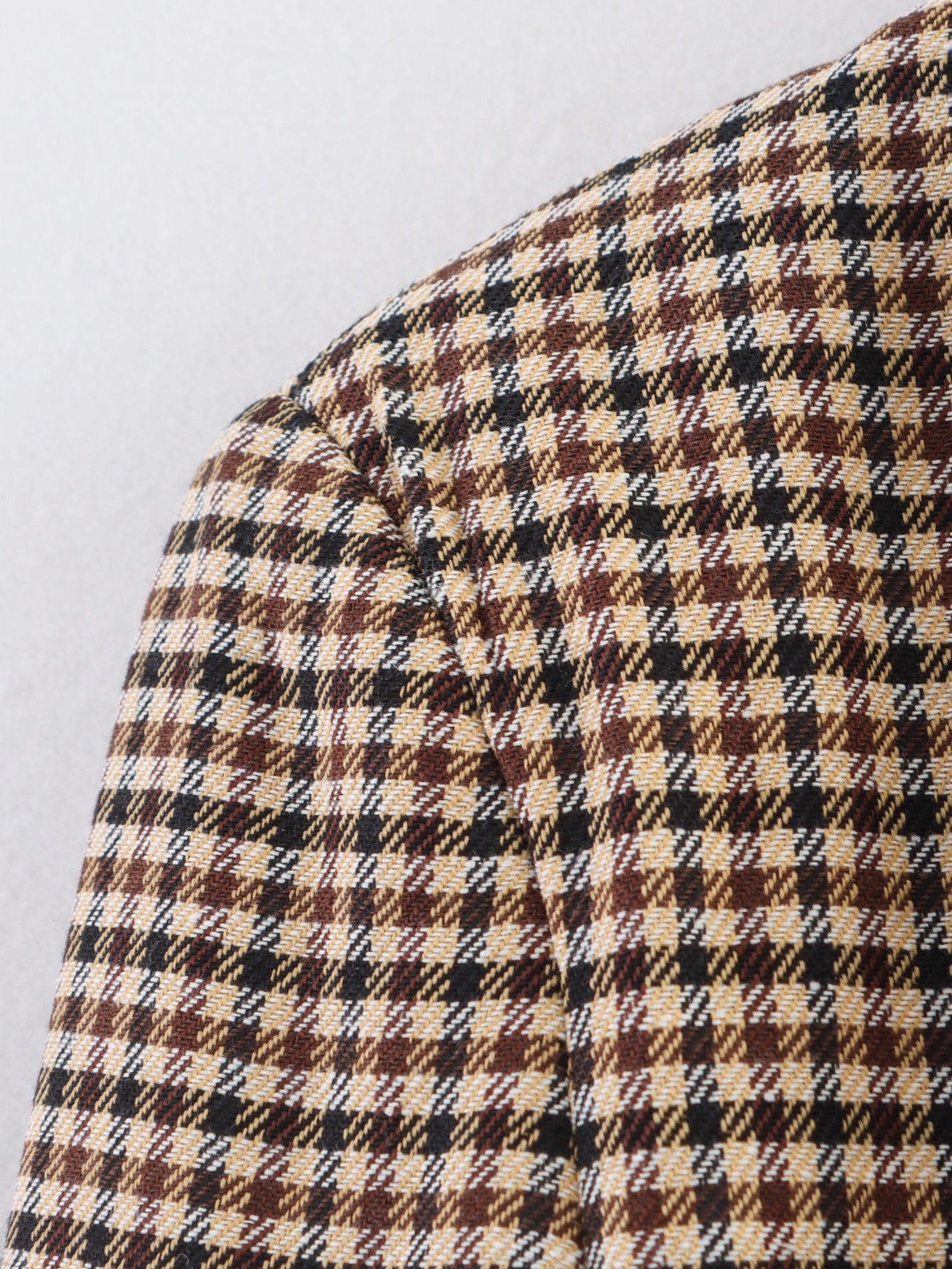 Women Autumn Plaid Double Breasted Coat Personalized Blazers - Iyanka