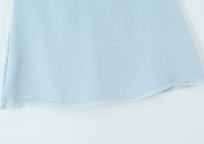 Summer Sexy Blue Nightgown Sexy Satin Casual Slip Dress