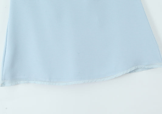 Summer Sexy Blue Nightgown Sexy Satin Casual Slip Dress