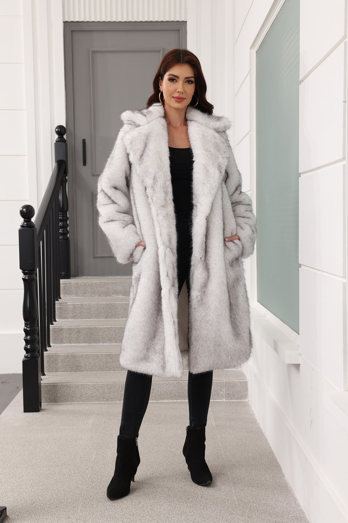 Long Women Clothing Faux Fur Coat Thickened Young Fur Coat Fashionable Jacket - Iyanka