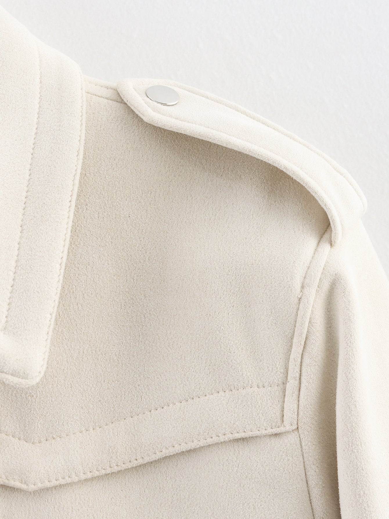 Women Clothing Autumn Collared Long Sleeve Pocket Decoration Design Jacket Varsity Jacket Women - Iyanka