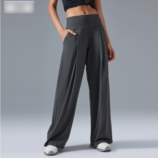 Casual Loose All Match Wide Leg Pants High Waist Running Yoga Pants Quick Drying Breathable Exercise Workout Pants Women - Iyanka
