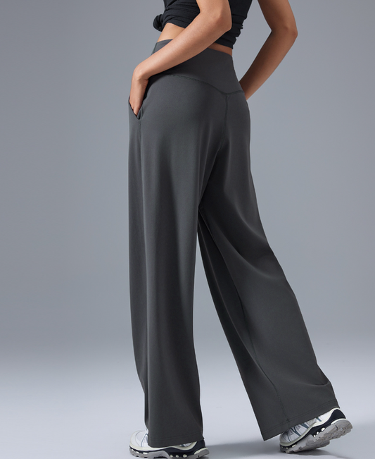 Casual Loose All Match Wide Leg Pants High Waist Running Yoga Pants Quick Drying Breathable Exercise Workout Pants Women - Iyanka