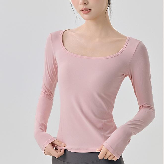 Yoga Clothes Women Top High Grade Slim Fit Breathable Workout Long Sleeve Running Training Pilates High Elastic Sports Long Sleeve - Iyanka
