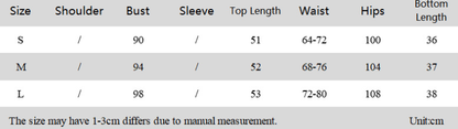 Women Clothing Summer Diagonal Collar Long Sleeve Solid Color Top Slim Fit Short Skirt Two Piece Sets - Iyanka