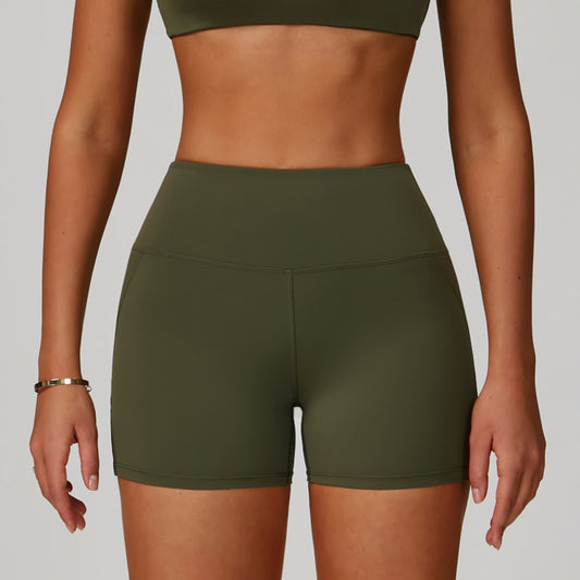 Cloud Sense High Waist Yoga Shorts Quick Dry Hip Raise Belly Wrap Shorts Outdoor Running Sports Fitness Shorts - Iyanka
