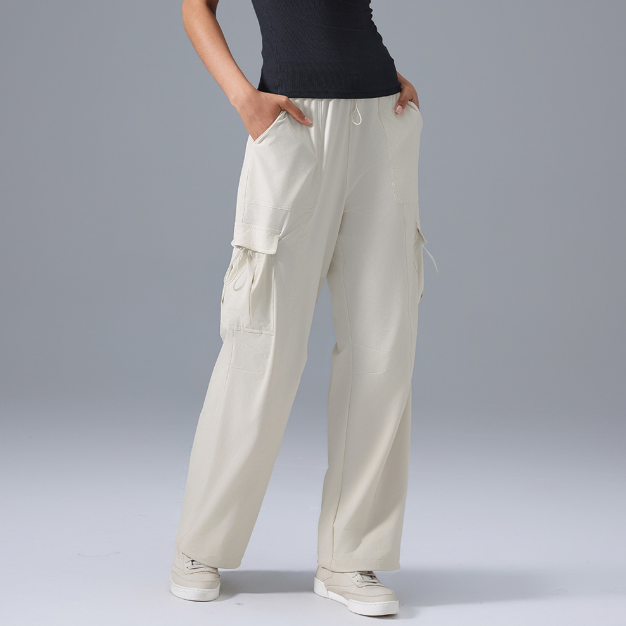 Cargo Pants Women Loose Tappered Wide Leg Exercise Workout Pants Outdoors Office All Matching Casual Trousers - Iyanka