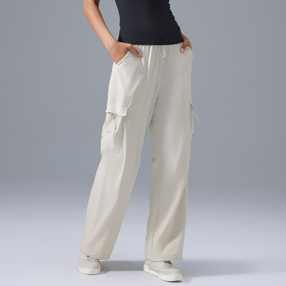Cargo Pants Women Loose Tappered Wide Leg Exercise Workout Pants Outdoors Office All Matching Casual Trousers - Iyanka