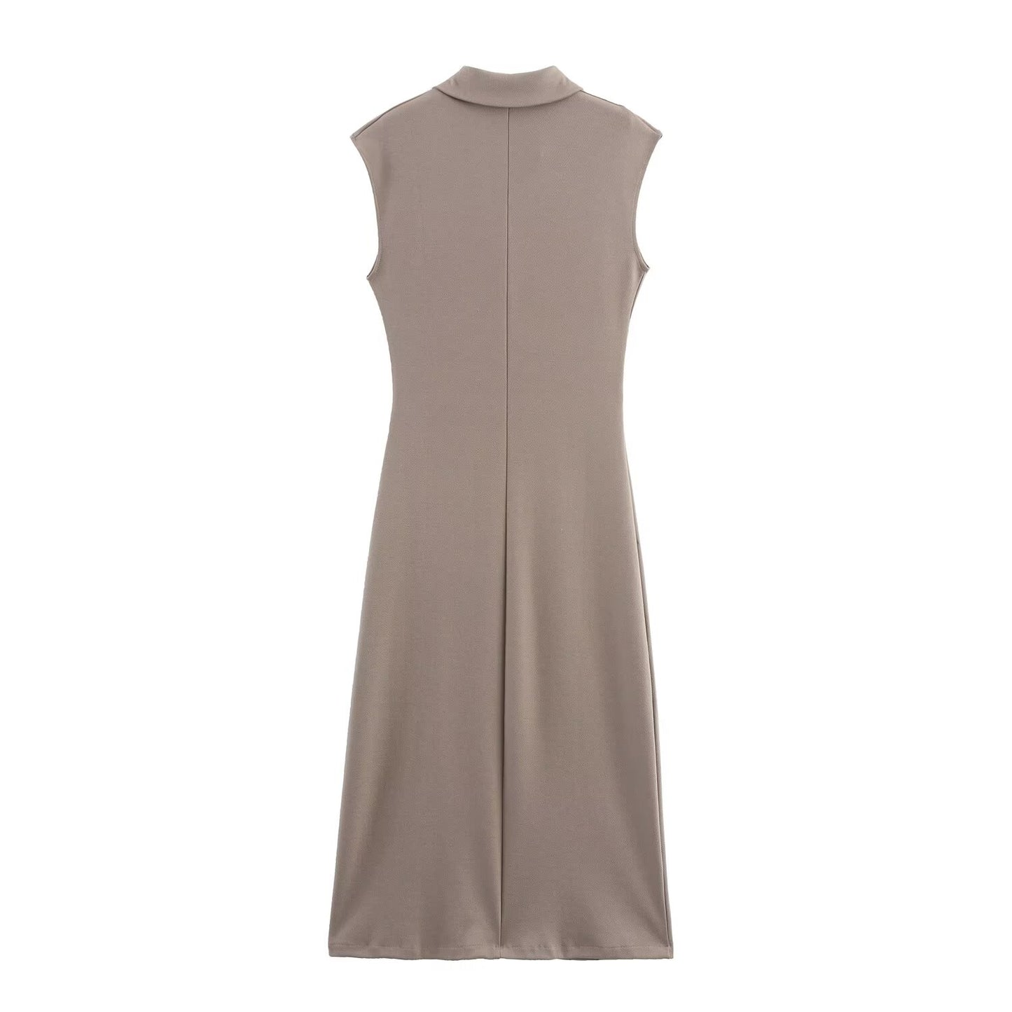 Women Clothing Summer Shirt Collar Midi Dress