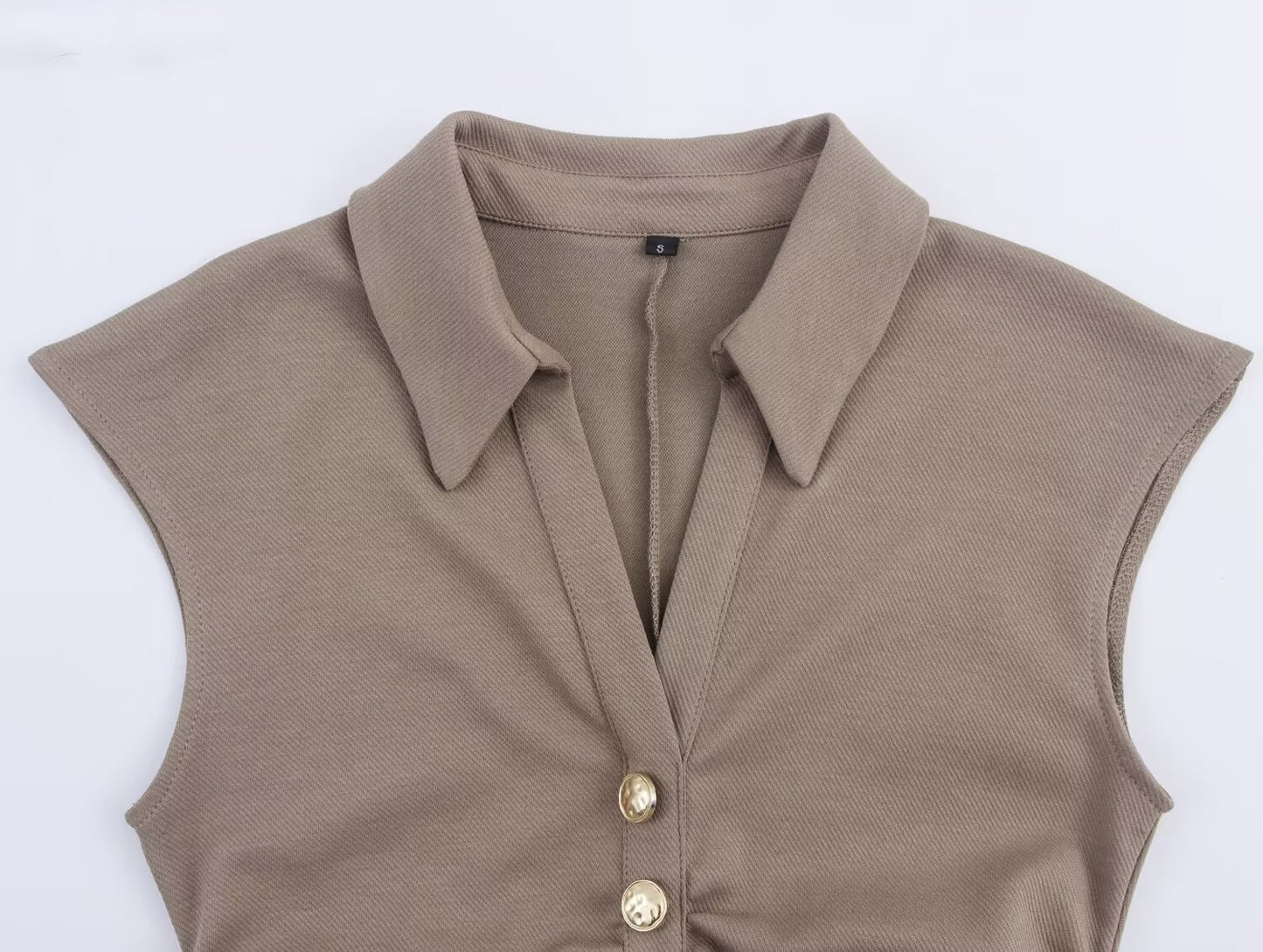 Women Clothing Summer Shirt Collar Midi Dress