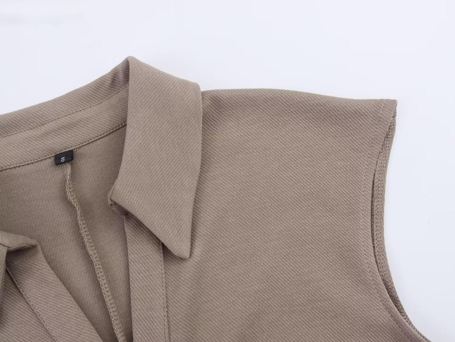 Women Clothing Summer Shirt Collar Midi Dress