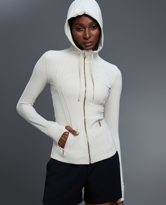 Bone White Gold Color Zipper