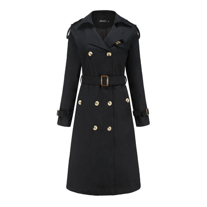 New Size Windbreaker Women Long Waist Cotton Fashionable Jacket Long Sleeve Collared Wish Delivery - Iyanka