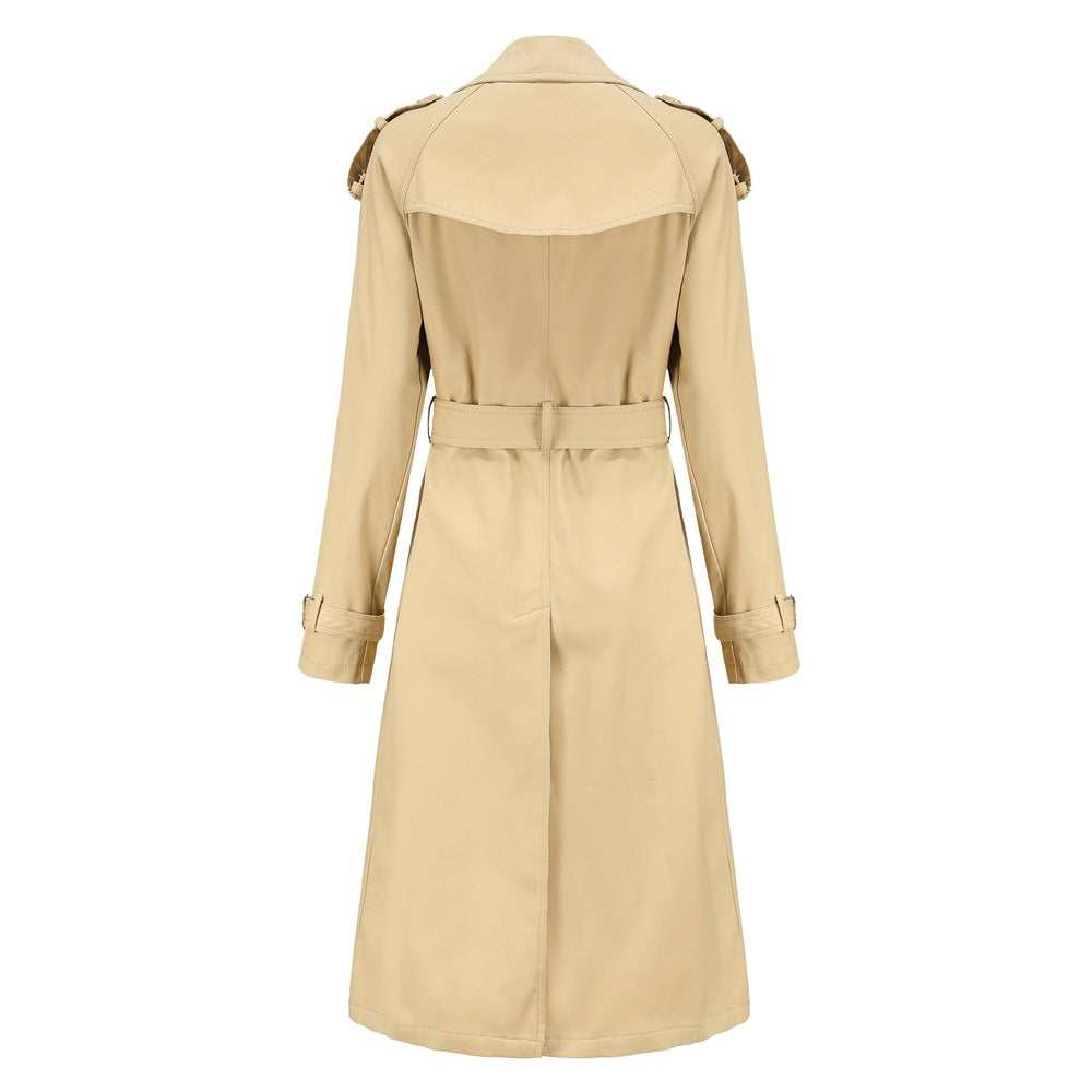 New Size Windbreaker Women Long Waist Cotton Fashionable Jacket Long Sleeve Collared Wish Delivery - Iyanka