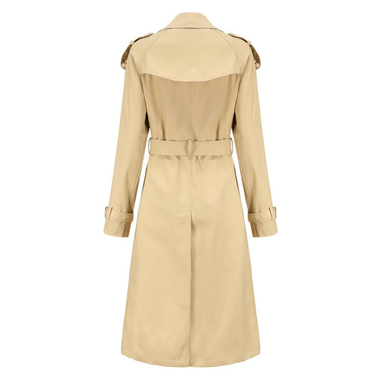 New Size Windbreaker Women Long Waist Cotton Fashionable Jacket Long Sleeve Collared Wish Delivery - Iyanka