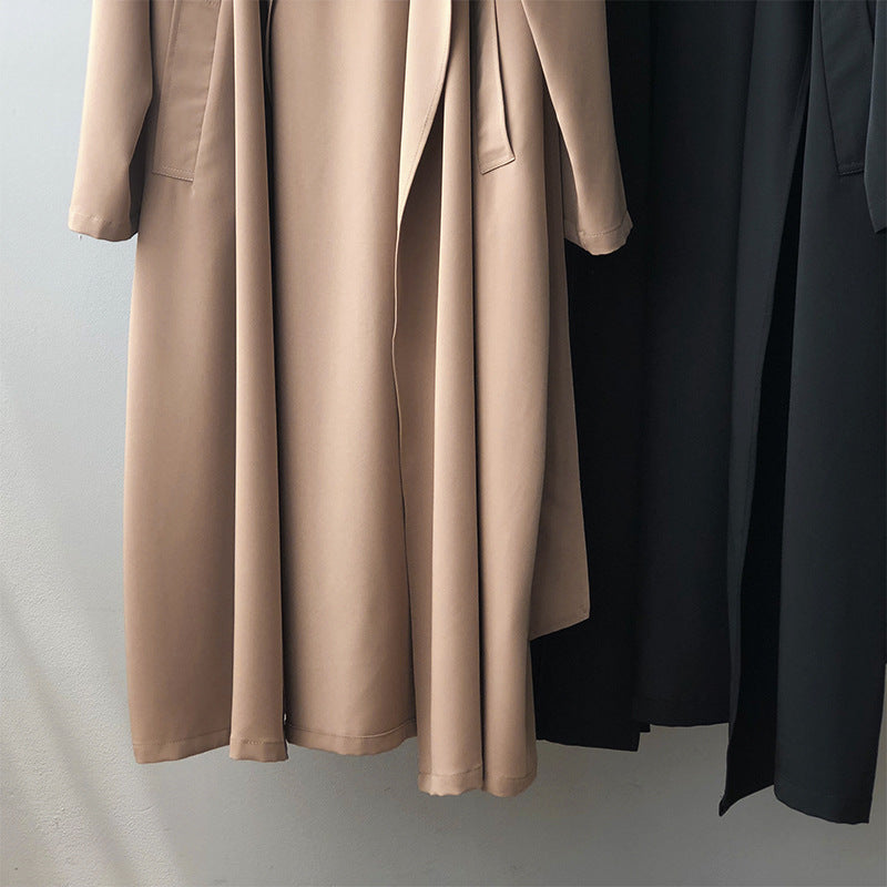 Autumn New Fashion Elegant Long Trench Coat For Women Retro British Baggy Coat Women - Iyanka