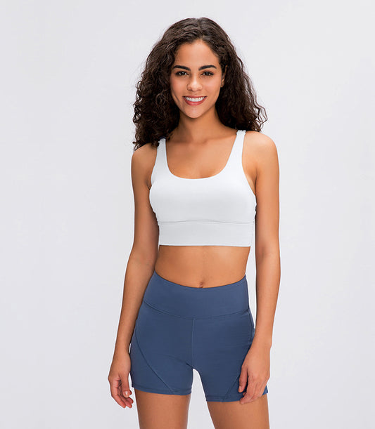 Spring Summer Classic Shockproof Sports Underwear Women Criss Cross Beauty Back Push up Running Yoga Workout Bra - Iyanka