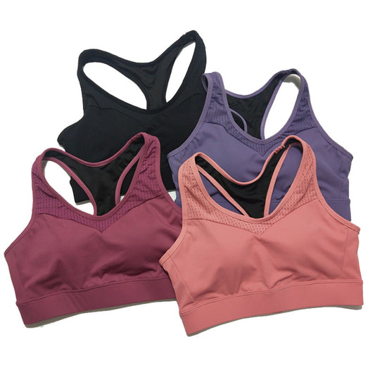 One Piece Fixed Chest Pad Sports Underwear Women Large Package Shaping Running Yoga Workout Bra Thin Cup - Iyanka