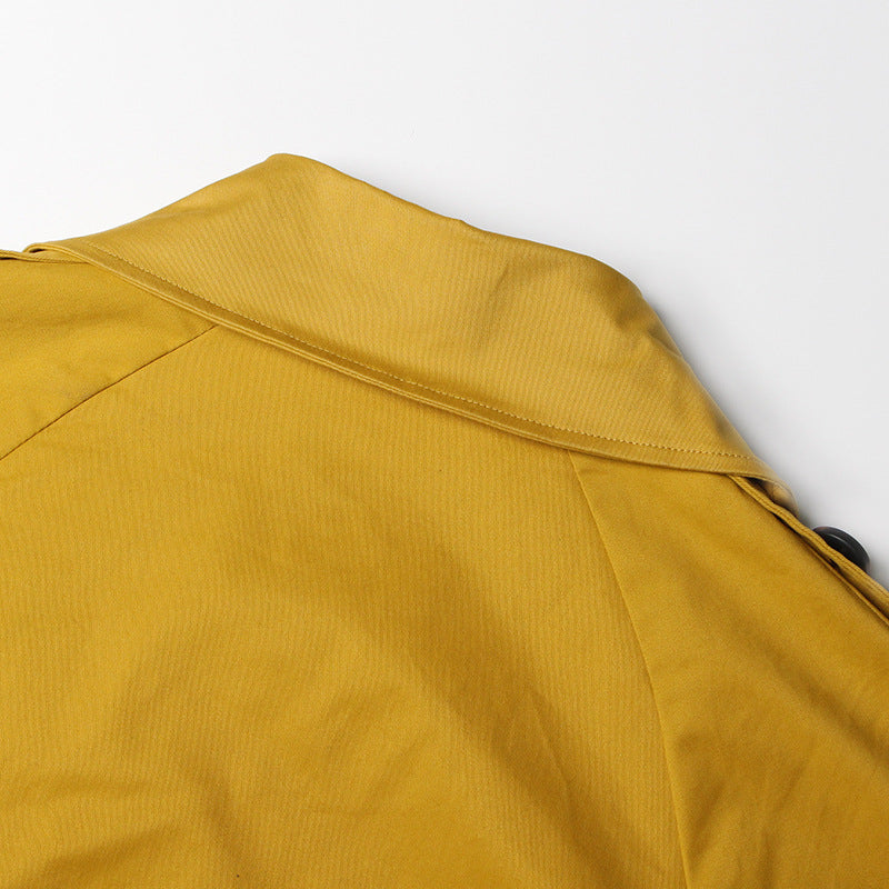 Mid Length Women Windbreaker Coat Autumn Winter High Grade Casual Solid Color All Matching Coat - Iyanka