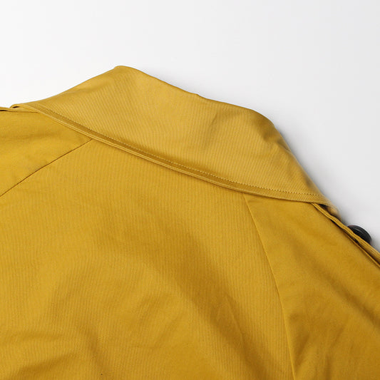Mid Length Women Windbreaker Coat Autumn Winter High Grade Casual Solid Color All Matching Coat - Iyanka