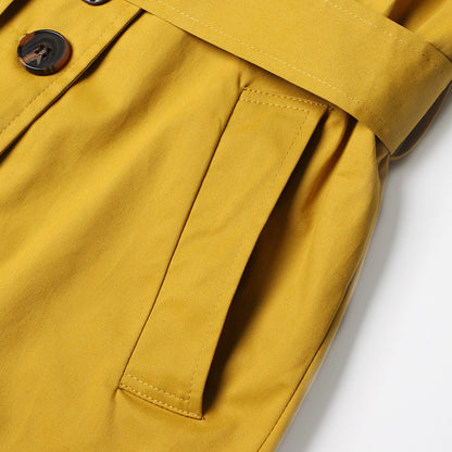 Mid Length Women Windbreaker Coat Autumn Winter High Grade Casual Solid Color All Matching Coat - Iyanka