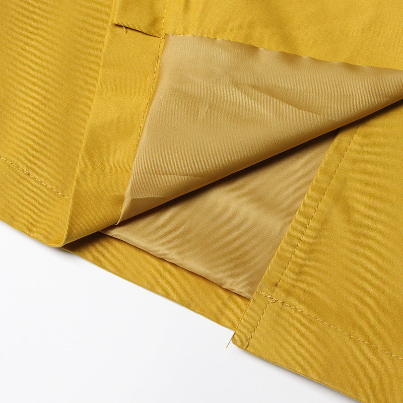 Mid Length Women Windbreaker Coat Autumn Winter High Grade Casual Solid Color All Matching Coat - Iyanka