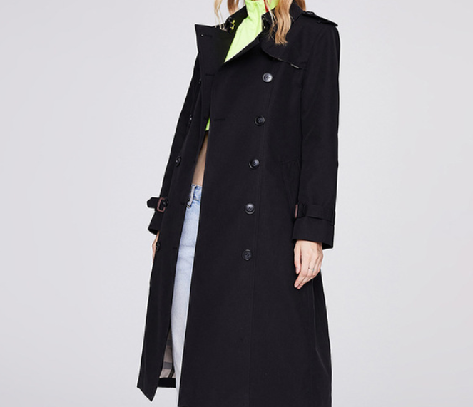 Autumn Trench Coat Women Long Trench Coat Popular Slim Fit Solid Color Non-Wrinkle Coat - Iyanka