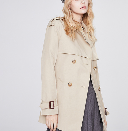 Trench Coat for Women Autumn Winter Women Overcoat Double Breasted Short Coat for Women - Iyanka