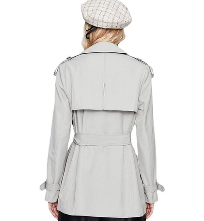 Trench Coat for Women Autumn Winter Women Overcoat Double Breasted Short Coat for Women - Iyanka