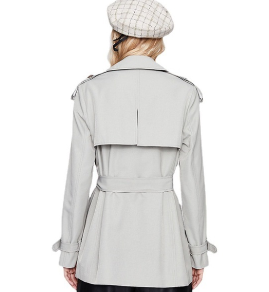 Trench Coat for Women Autumn Winter Women Overcoat Double Breasted Short Coat for Women - Iyanka